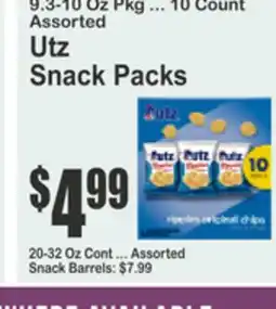 Food Universe Utz Snack Packs offer