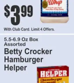 Food Universe 5.5-6.9 Oz Box Assorted Betty Crocker Hamburger Helper offer