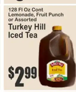 Food Universe 128 Fl Oz Cont Lemonade, Fruit Punch or Assorted Turkey Hill Iced Tea offer