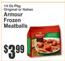 Food Universe Armour Frozen Meatballs offer