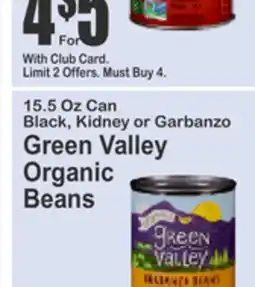 Food Universe 15.5 Ounce Can Black, Kidney or Garbanzo Green Valley Organic Beans offer