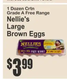 Food Universe 1 Dozen Crtn Grade A Free Range Nellie's Large Brown Eggs offer