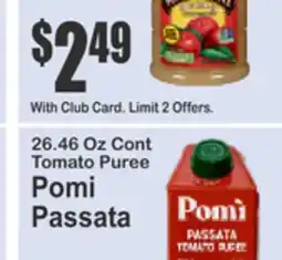 Food Universe 26.46 Oz Cont Tomato Puree Pomi Passata offer