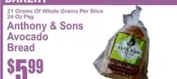 Food Universe Anthony & Sons Avocado Bread offer