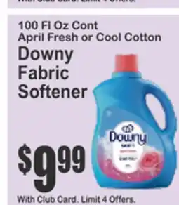 Food Universe 100 FL Oz Cont April Fresh or Cool Cotton Downy Fabric Softener offer