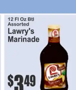Food Universe 12 FL OZ Btl Assorted Lawry's Marinade offer