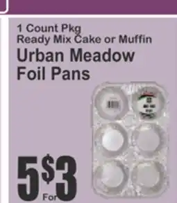 Food Universe 1 Count Pkg Ready Mix Cake or Muffin Urban Meadow Foil Pans offer
