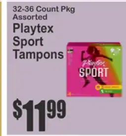Food Universe 32-36 Count Pkg Assorted Playtex Sport Tampons offer
