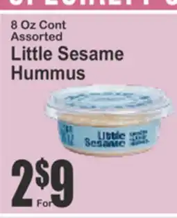 Food Universe 8 Oz Cont Assorted Little Sesame Hummus offer
