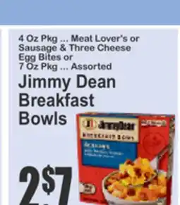 Food Universe Jimmy Dean Breakfast Bowls offer