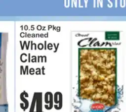 Food Universe 10.5 Oz Pkg Cleaned Wholey Clam Meat offer