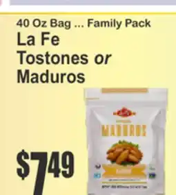 Food Universe La Fe Tostones or Maduros offer