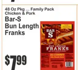 Food Universe Bar-S Bun Length Franks offer