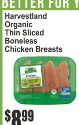 Food Universe Harvestland Organic Thin Sliced Boneless Chicken Breasts offer