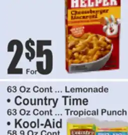 Food Universe • Country Time 63 Oz Cont ... Tropical Punch • Kool-Aid 58.9 Oz Cont offer