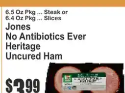 Food Universe Jones No Antibiotics Ever Heritage Uncured Ham offer