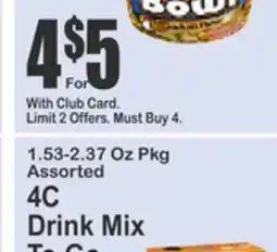 Food Universe 1.53-2.37 Oz Pkg Assorted 4C Drink Mix To Go offer