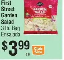 Smart & Final First Street Garden Salad offer