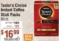 Smart & Final Taster's Choice Instant Coffee Stick Packs offer