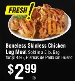 Smart & Final Boneless Skinless Chicken Leg Meat offer