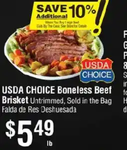 Smart & Final USDA CHOICE Boneless Beef Brisket offer