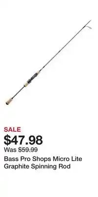 Cabela's Bass Pro Shops Micro Lite Graphite Spinning Rod offer