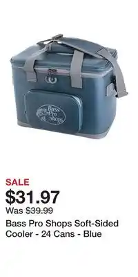 Cabela's Bass Pro Shops Soft-Sided Cooler - 24 Cans - Blue offer
