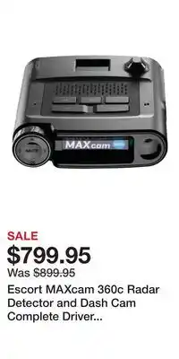 Cabela's Escort MAXcam 360c Radar Detector and Dash Cam Complete Driver Alert System offer