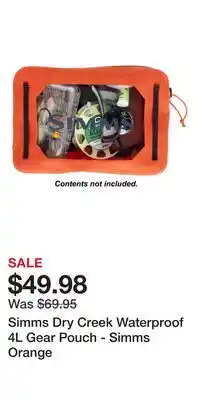Cabela's Simms Dry Creek Waterproof 4L Gear Pouch - Simms Orange offer