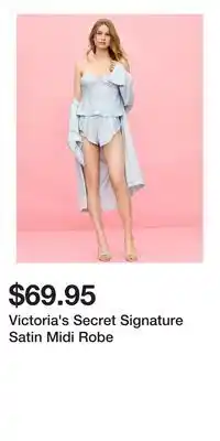 Victoria's Secret Victoria's Secret Signature Satin Midi Robe offer