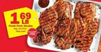 Schnucks Fresh Pork Steaks offer