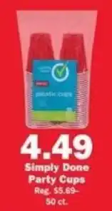 Schnucks Simply Done Party Cups offer
