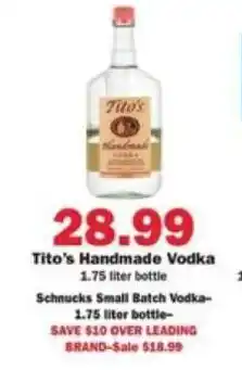 Schnucks Tito's Handmade Vodka offer