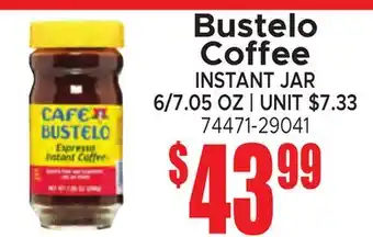 Jetro Bustelo Coffee INSTANT JAR offer