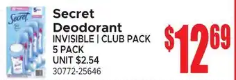 Jetro Secret Deodorant INVISIBLE | CLUB PACK offer