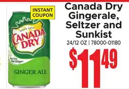 Jetro Canada Dry Gingerale, Seltzer and Sunkist offer