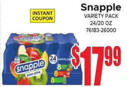 Jetro Snapple VARIETY PACK offer