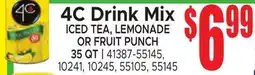 Jetro 4C Drink Mix ICED TEA, LEMONADE OR FRUIT PUNCH offer
