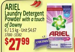Jetro ARIEL Laundry Detergent Powder with a touch of Downy offer