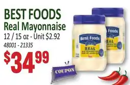 Jetro BEST FOODS Real Mayonnaise offer