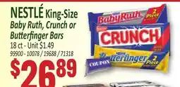 Jetro NESTLÉ King-Size Baby Ruth, Crunch or Butterfinger Bars offer