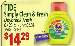 Jetro TIDE Simply Clean & Fresh Daybreak Fresh offer