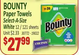 Jetro BOUNTY Paper Towels Select-A-Size White offer