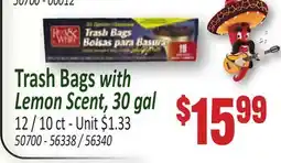 Jetro Trash Bags with Lemon Scent, 30 gal offer