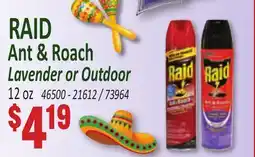 Jetro RAID Ant & Roach Lavender or Outdoor offer