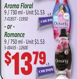 Jetro Aroma Floral 9 / 730 ml - Unit $1.53 7-01857 - 11950 - or - Romance 9 / 750 ml - Unit $1.53 offer