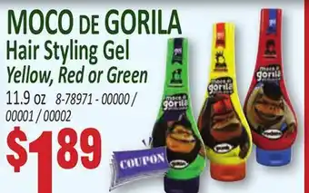 Jetro MOCO DE GORILA Hair Styling Gel Yellow, Red or Green offer