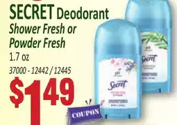 Jetro SECRET Deodorant offer