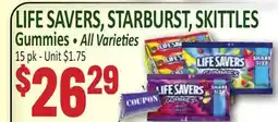Jetro LIFE SAVERS, STARBURST, SKITTLES Gummies offer