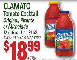 Jetro CLAMATO Tomato Cocktail offer
